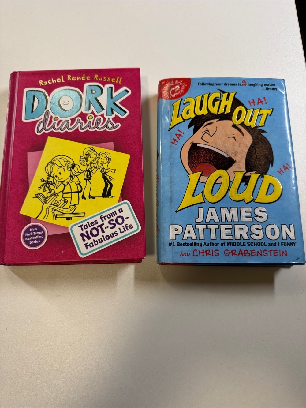 Dork Diaries (Pink) + Laugh Out Loud by James Patterson (Blue) - Set of 2